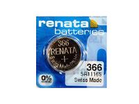 Renata Single Watch Battery Swiss Made Renata 366 or SR 1116 SW 1.5 V (5 Batteries, 366 or SR 1116 SW)