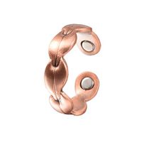 Wollet Jewelry/Women/Men's Adjustable Healthy Magnetic Copper Ring for Arthritis (Brown-2)