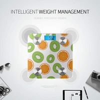 LYAOE Bluetooth Body Fat Scale Green Kiwi Orange Smart Wireless Scale with LCD Display Measuring Body Weight Bmi and Health Digital Scale