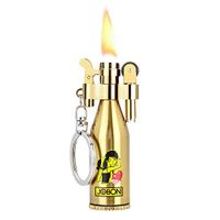 Antique Style Vintage Windproof Oil Lighter,Retro Trench Metal Lighter,Creative Cool Portable Mini Cigarette Lighter (Gold)