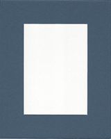 Pack of (2) 22x28 Baltic Blue Picture Mats with White Core, Bevel Cut for 16x20 Picture, with 1/8" Foam Core and Clear Bags