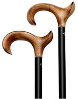 Ladies Fashionable Cane Black Shaft, Maple Handle  -Affordable Gift! Item #DHAR-9773500