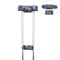 Crutch Pads Underarm Pad for Crutch with Crutch Hand Grip Covers Fits Most Standard Sized Crutches, Comfortable Crutch Accessories Underarm Pad and Hand Grips Cover to Relieve Pressure (Parrot)