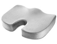 Tektrum Orthopedic Memory Foam Seat Cushion for Back Pain, Sciatica, Coccyx, Tailbone, Spinal Alignment, Prostate, Hemorrhoids, Sitting Long Hours - Office, Home, Car, Plane (TD-C-15-GREY)