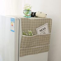 DecentGadget Fridge Dust Cover Washing Machine Top Cover Refrigerator Dust Proof Cover (Grey Cover, 20 53in)