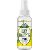 Organic Lemon Eucalyptus Spray – Water Infused with Lemon Eucalyptus Essential Oil – Certified USDA Organic - 2oz Bottle by Healing Solutions
