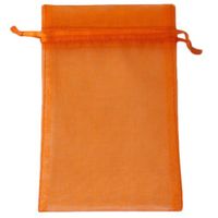 MBOX Orange 4x6" 10x15cm Drawstring Organza Pouch Strong Wedding Favor Gift Candy Bag (Pack of 100pcs)