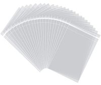 100 Pieces Clear Cellophane Bags Self-adhesive Sealing Treat Bags OPP Plastic Bag for Bakery Candy Soap Cookie Gift T-shirt and Artwork Packing Party Treat Wrap (5 x 7 Inches)