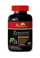 Antioxidant Vitamins - Pure RESVERATROL Supplement 1200 mg - Resveratrol Extract - 1 Bottle 60 Capsules
