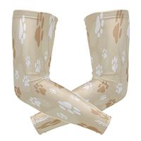 ZZKKO Dog Paw Print Cooling Arm Sleeves Cover Uv Sun Protection for Men Women Running Golf Cycling Arm Warmer Sleeves 1 Pair