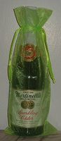IGC 6x14 Organza Sheer Bags - Bottle/Wine Bags Gift Pouch - Satin Ribbon Closure - Lime Green (3 Bags)