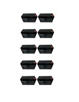 Power Sonic 12V 7AH Sealed Lead Acid (SLA) Battery for Electric Scooter and Toy Car - 10 Pack