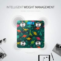 Bluetooth Scale Digital Weight Cartoon Cute Colorful Beast Dinosaur Body Fat Measure Body Fat Composition Monitor Analyzer with Smartphone App for Body Management-396 Lbs
