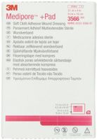3M 3566 Medipore +Pad Soft Cloth Adhesive Wound Dressing, 25 Pads Per Pack (Pack of 1)