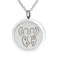 Aromatherapy Essential Oil Diffuser Necklace Perfume Fragrance Gemini Pendant Charms Locket