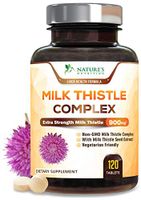 Milk Thistle Capsules Highly Concentrated Seed Extract 900mg - Liver Cleanse & Health Pills - Made in USA - Silymarin Marianux Silibinin, 80% Standardized Silymarin Flavonoids - 120 Tablets