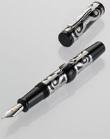 Conklin Deco Crest Mark Twain Limited Edition Sterling Silver Overlay Fountain Pen-Medium
