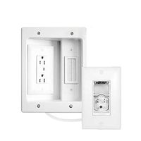 Legrand - On-Q 16314 HT2202WHV1 In-Wall TV Power & Cable Management Kit, Hides Power & AV Cables for Clean, Clutter-Free Installation