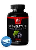 Natural Resveratrol Powder with Astragalus and Alfa Lipotic Acid - Natural Red Wine Extract and Antioxidant - to Promote Nerves System Support and Well-Being (1 Bottle 60 Capsules)