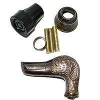 Nautical World Solid Brass Dog Handle Cane Antique Walking Stick Cane Connecter Set