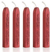 ForuMall 5pcs Antique Sealing Candle Square Style Sealing Wax Stick Wax With Wick
