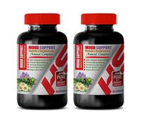 Mood Vitamins for Women - Mood Support Vitamins and Herbal EXTRACTS - Natural Complex - GABA Supplement - 2 Bottles 120 Vegetable Capsules