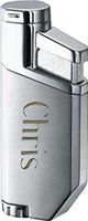 Personalized Portofino Satin Chrome Wind-Resistant Torch Flame Lighter Free Engraving