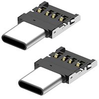 Ultra-Thin Version USB C to USB Adapter (2-Packs),Type-c to USB Adapter, Compatible with Laptops,Power Banks,Chargers,Android Mobile Phone,Camera and More Devices with Standard USB Ports