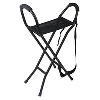 cane Folding Aluminum Alloy Portable Medical Seat Walking Stick Chair 4 Legs Stool HOJZ
