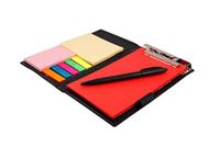 COI Memo note pad organiser/memo notebook holder with tear off sheets with free pen(neon crimson red)