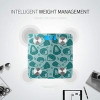 LYAOE Bluetooth Body Fat Scale Hedgehog Stylized Child Drawing Style Smart Wireless Scale with LCD Display Measuring Body Weight Bmi and Health Digital Scale