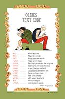 'Oldies Text Code' Tottering Tea Towel Dish Cloth - Amusing, Funny, Comical, Perfect Gift