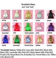 5x8" Premium Quality Satin POUCH-30/pk, Wedding Party Favor Gift Candy Bag. (RED)