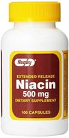 Extended Release Niacin 500 mg 100 Caps by Rugby