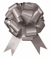Nicky Bigs Novelties 10-8" Silver Pull Bow Pew Bows Wedding Decorations Wrap