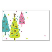 Golden Wishes Christmas Trees Enclosure Cards/Gift Tags - 3 1/2 x 2 1/4 (100)