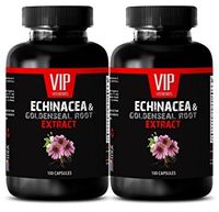 Immune Support Herbs - Echinacea & Goldenseal Root 300MG - goldenseal herb Bulk - 2 Bottles (200 Capsules)