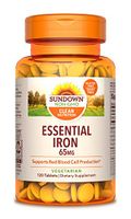 Sundown Iron Ferrous Sulfate 65 mg, 120 Count (Packaging May Vary)