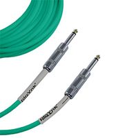 Ploynk 1/4 to 1/4 mono TS Instrument Straight Patch Cable 30 FT foot long Green