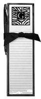 Wellspring Magnetic "To Do" Pad-n-Pen Set, Blanc Noir Series, Monogram "G"
