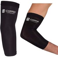 Copper Compression Recovery Elbow Sleeve - Guaranteed Highest Copper Content Elbow Brace for Tendonitis, Golfers or Tennis Elbow, Arthritis. Elbow Support Arm Sleeves Fit for Men and Women (XL)