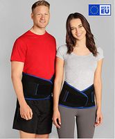 ®BeFit24 Premium Soft Lumbar Support Belt for Lower Back Pain - Flexible Sciatica Pain Relief Brace - Best for Work, Walking, Gardening, Sports - [ Size 5 - Black ]