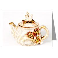 Vintage Teapot with Squirrel Note Card Set