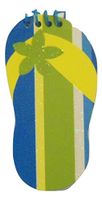 Tropical Themed Shaped Glitter Note Pads Party Pack ~ Set of 4 Sandal with Green Flower by Toe (60 Sheets, 120 Pages)