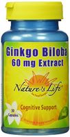 Nature's Life Ginkgo Biloba Leaf Extract Capsules, 60 Mg, 50 Count