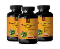 Mind Support Supplements - Mood Support Complex - Natural Formula - folic Acid Supplement Natural - 3 Bottles 180 Vegetable Capsules