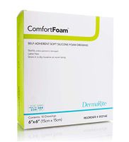 Dermarite Industries Comfort Foam with Silicone, 6x6, 10 Count
