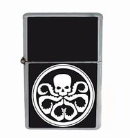 Helo Skull Squid Kraken Flip Top Oil Cigarette Lighter