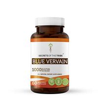 Blue Vervain 60 Capsules, 1000 mg, Organic Blue Vervain (Verbena Hastata) Dried Herb (60 Capsules)