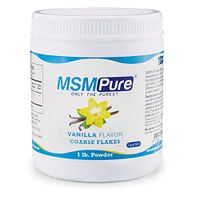 Kala Health MSMPure Vanilla Flavored, Coarse Powder Flakes, Organic Sulfur Crystals, 99.9% Pure Distilled MSM Supplement, Made in The USA, 1 lb